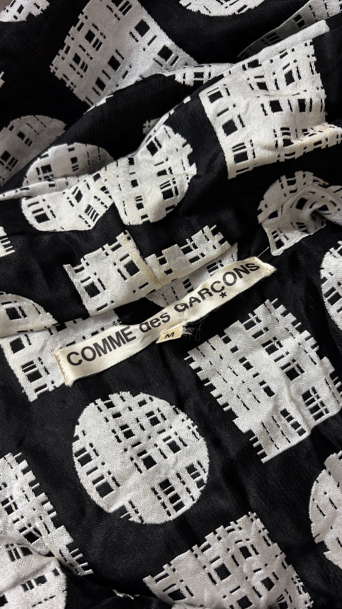 Comme des Garcons 1992 geometric Jacquard dress