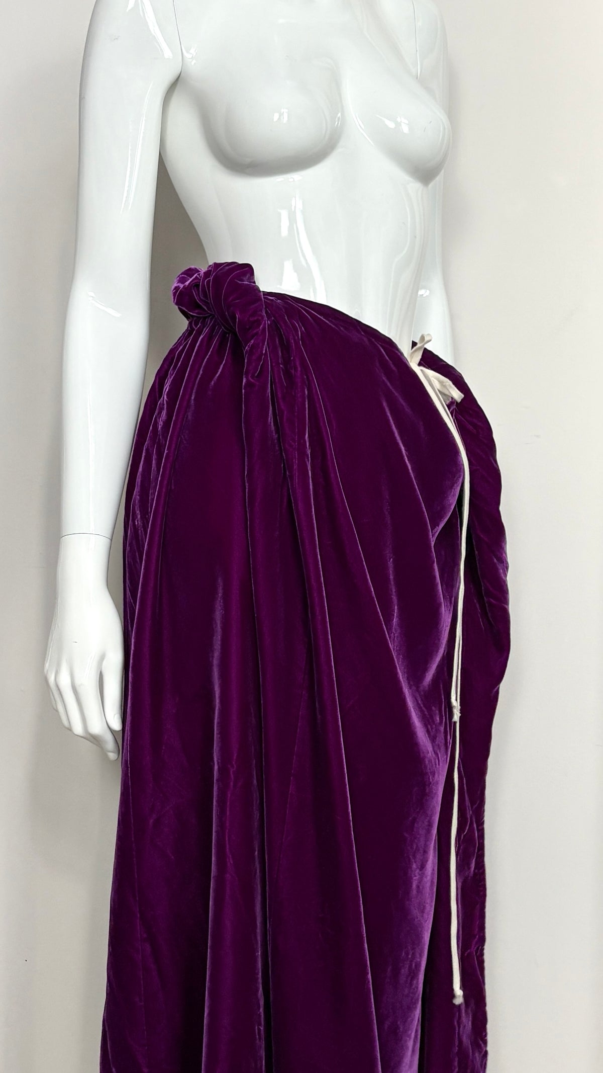 Comme des Garcons 1996 velvet draped skirt
