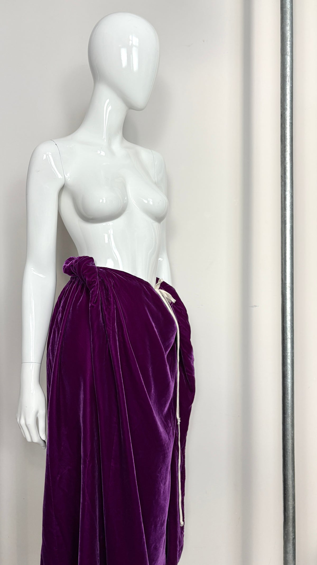 Comme des Garcons 1996 velvet draped skirt
