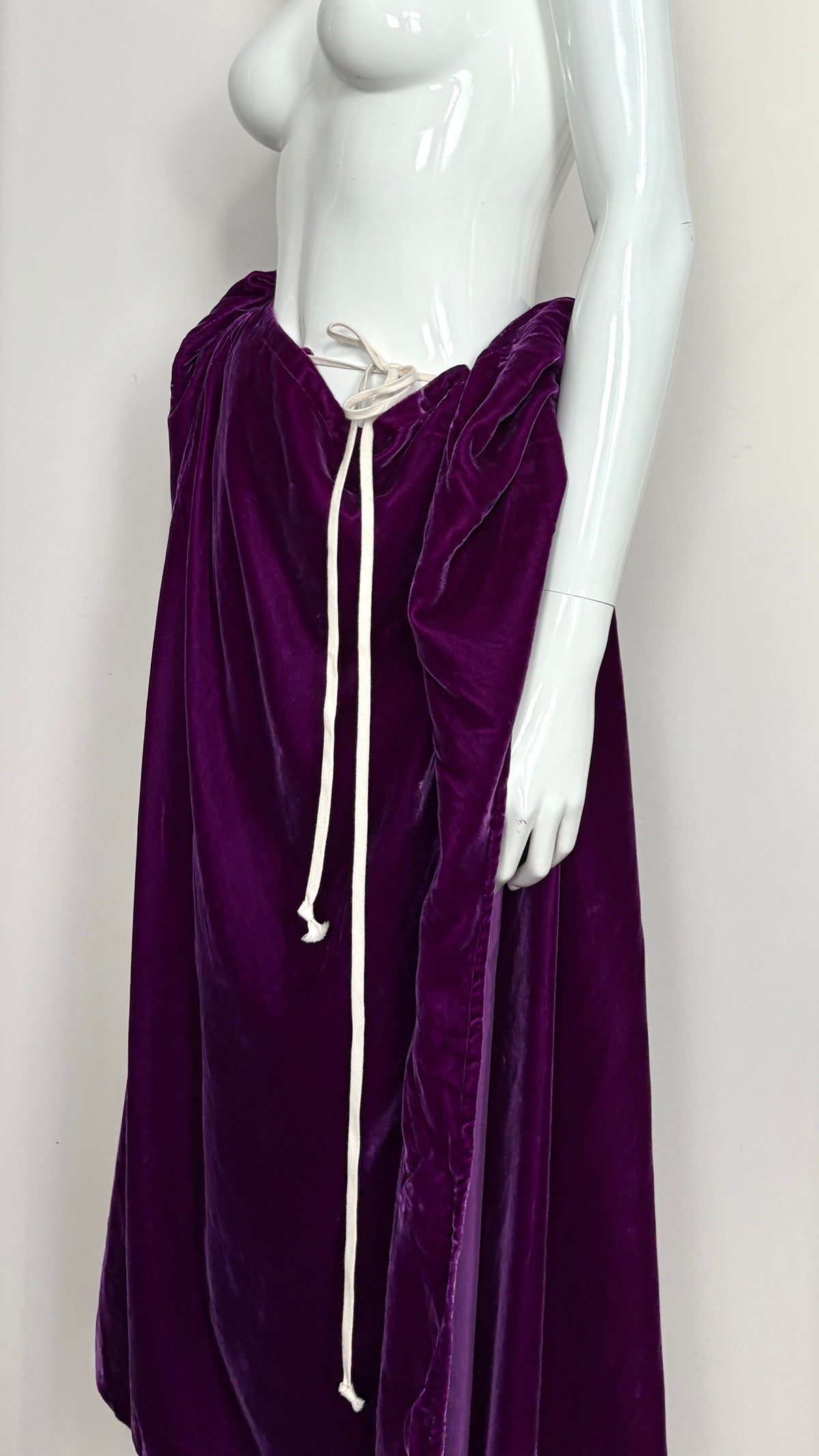 Comme des Garcons 1996 velvet draped skirt