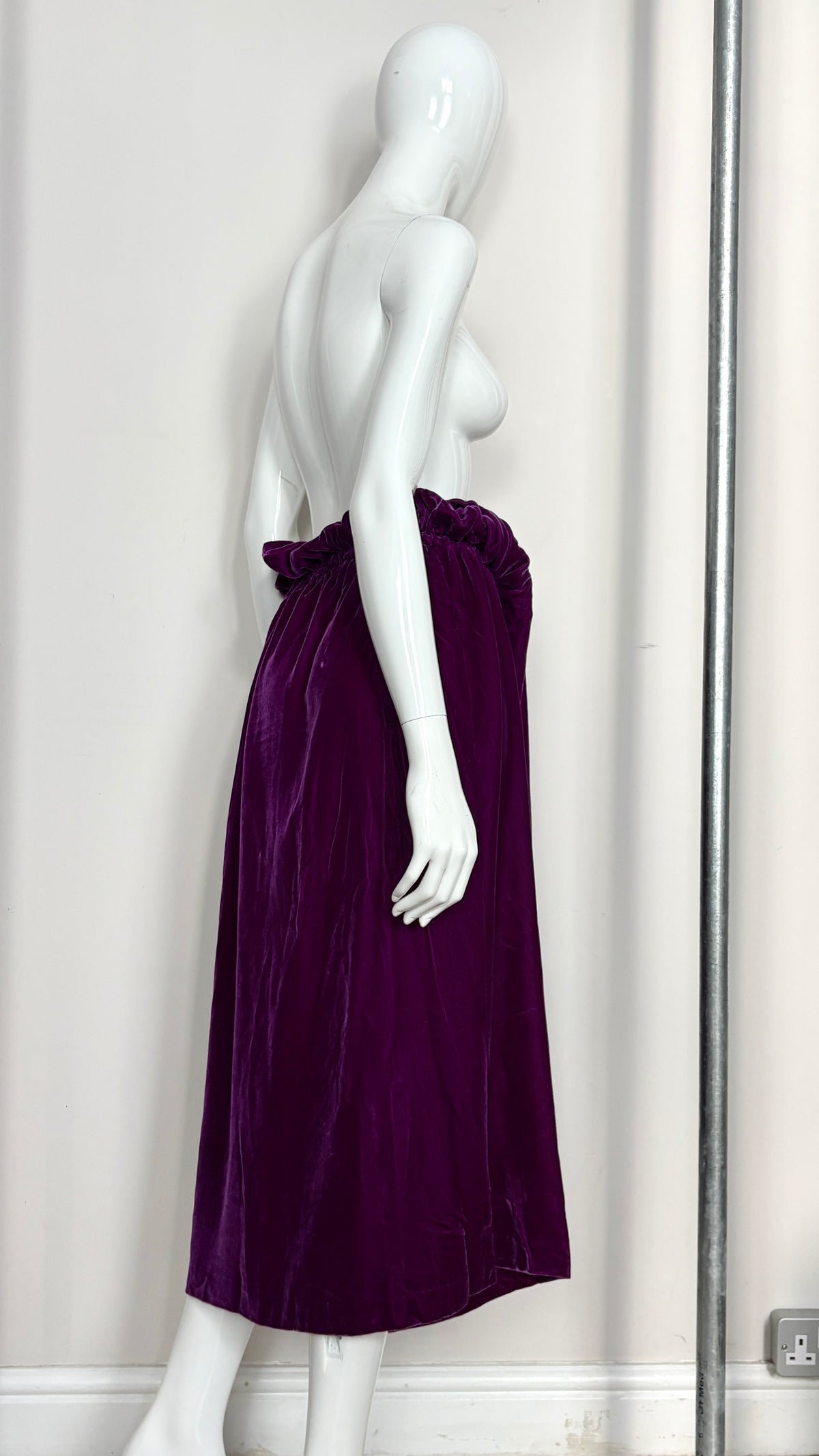 Comme des Garcons 1996 velvet draped skirt