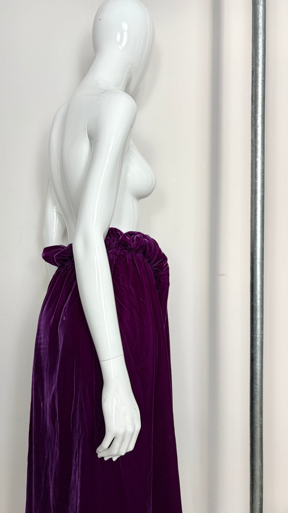 Comme des Garcons 1996 velvet draped skirt