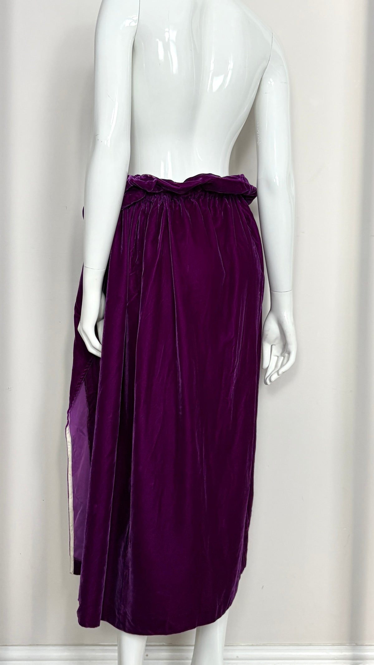 Comme des Garcons 1996 velvet draped skirt