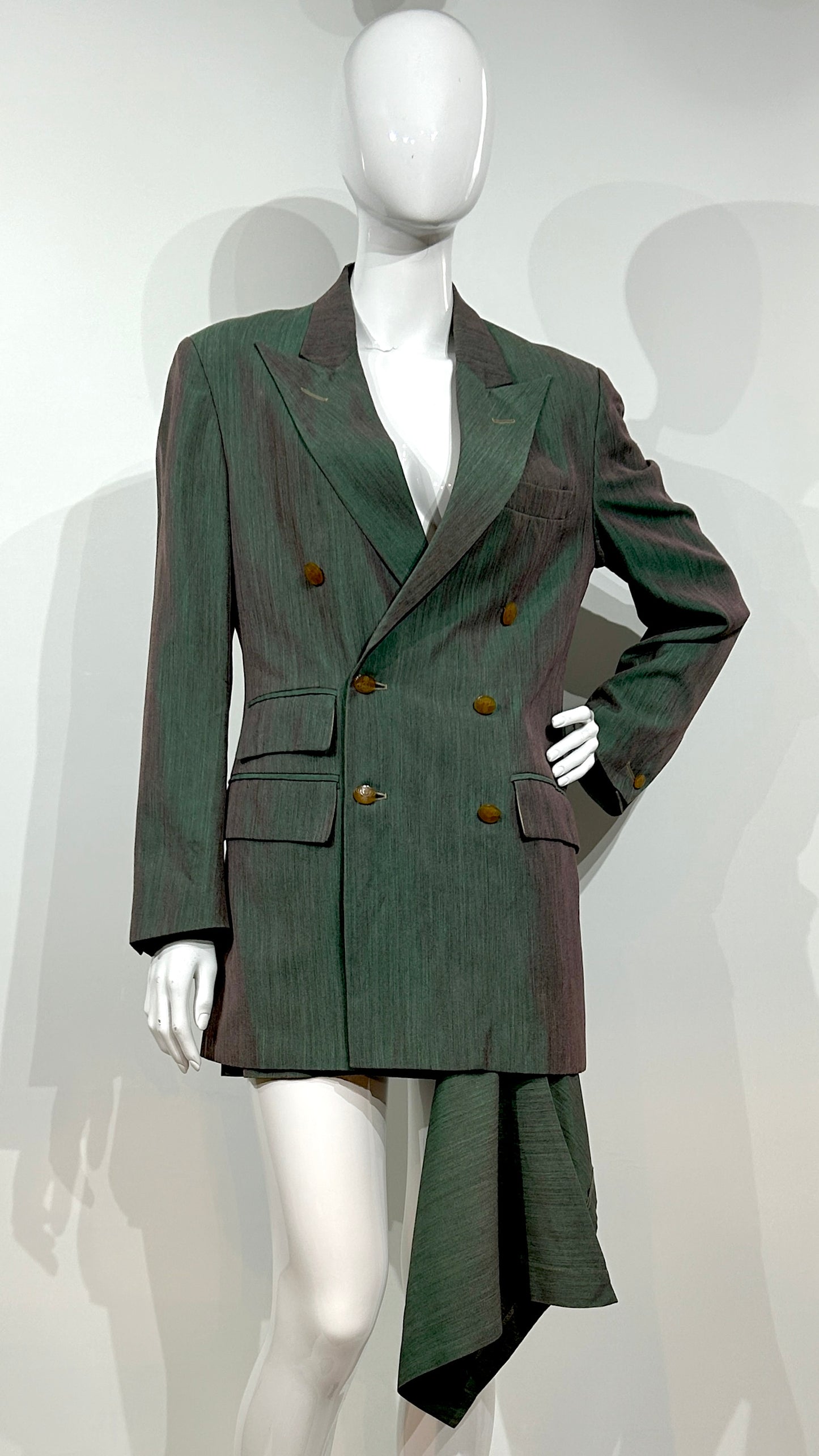 Vivienne Westwood S/S 1993 'Grand hotel' green draped skirt ensemble