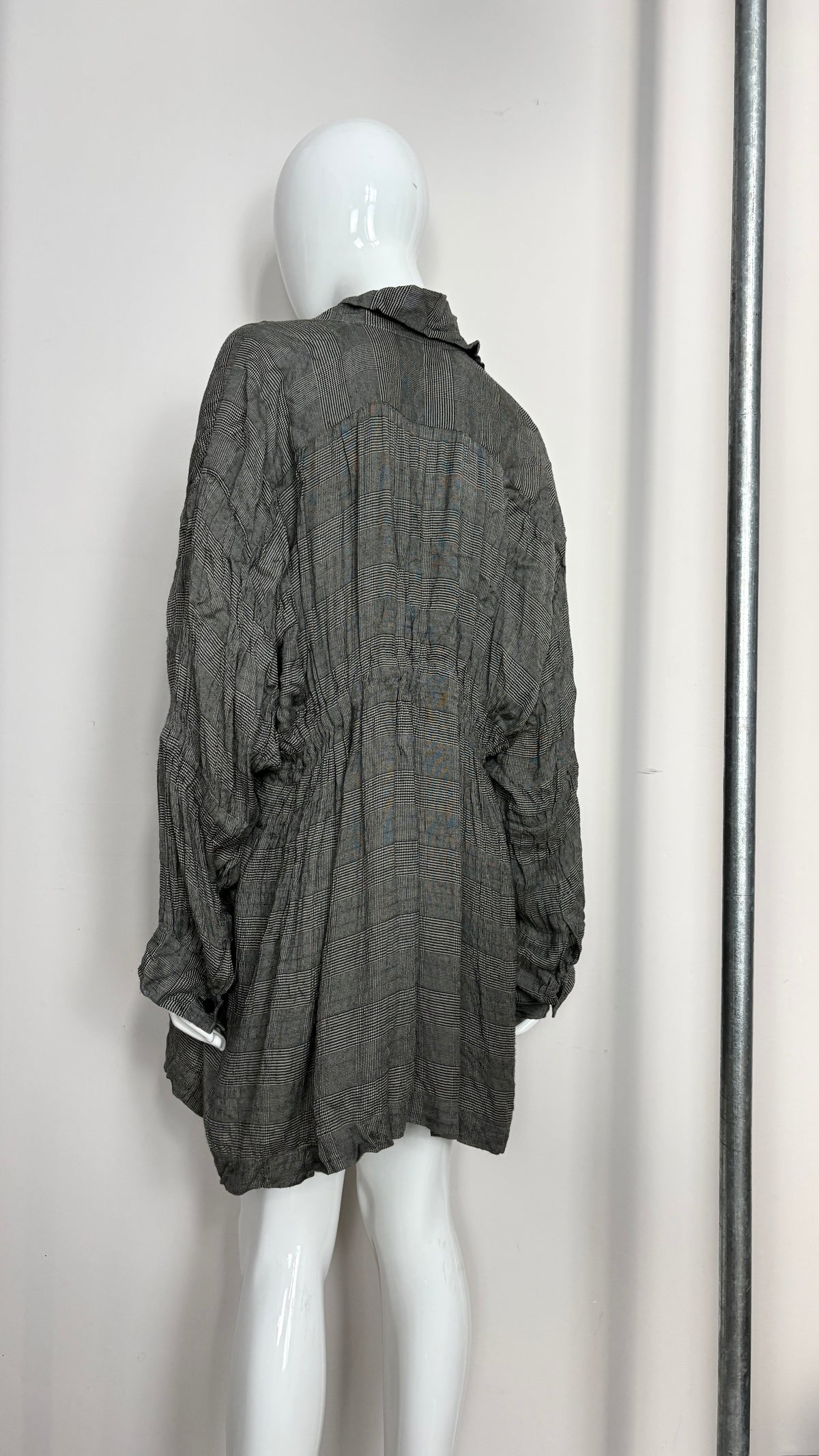 Issey Miyake warped houndstooth check shirt