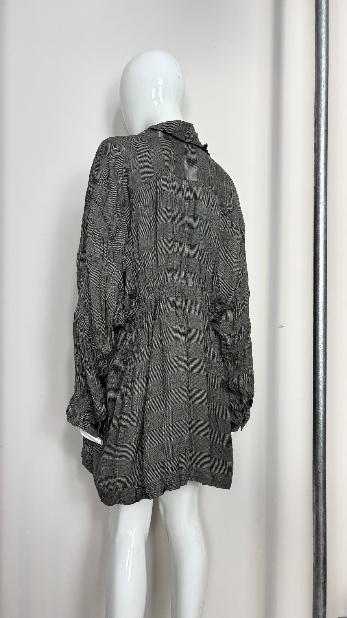 Issey Miyake warped houndstooth check shirt