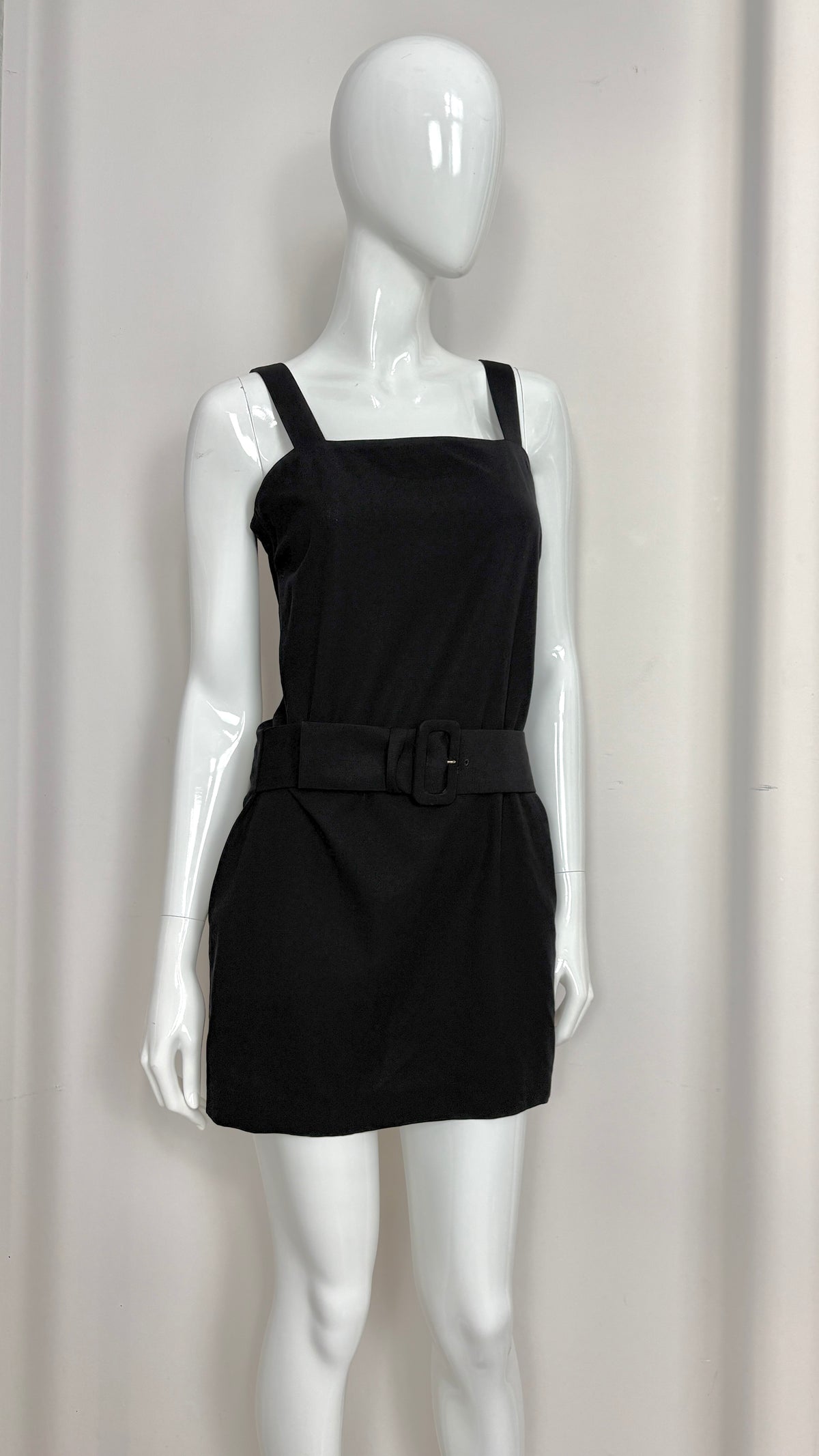 Yohji Yamamoto integrated belt mini dress