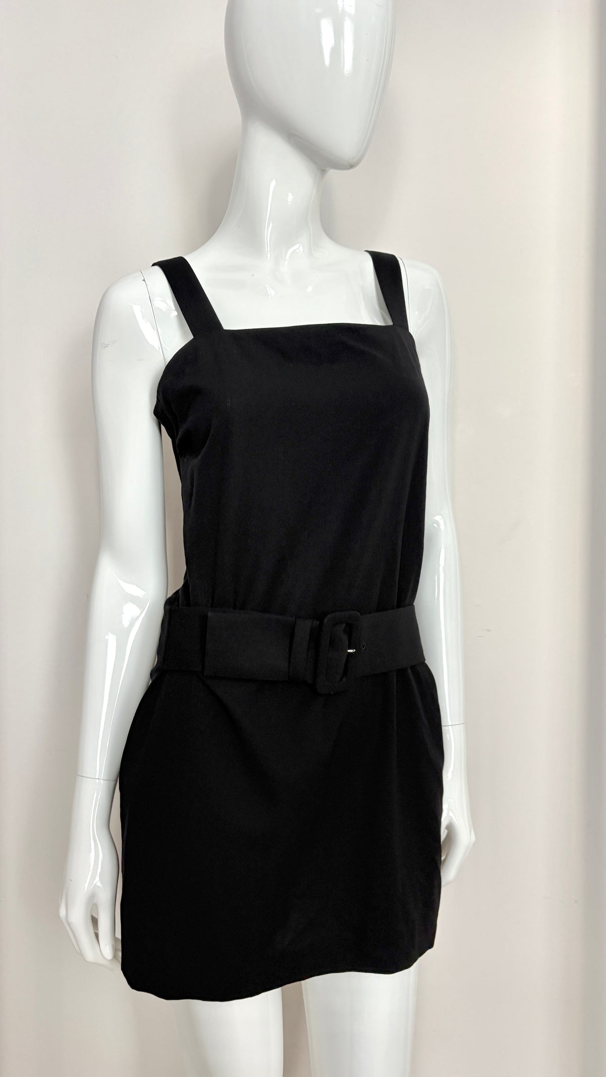Yohji Yamamoto integrated belt mini dress