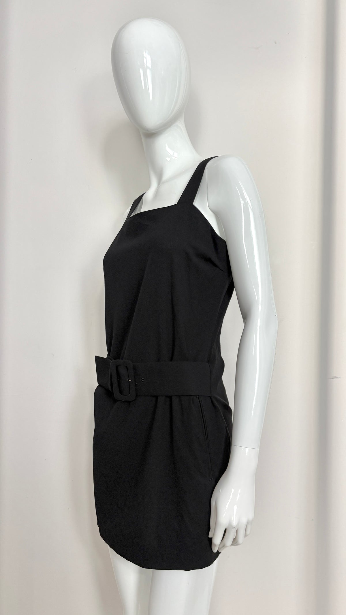 Yohji Yamamoto integrated belt mini dress