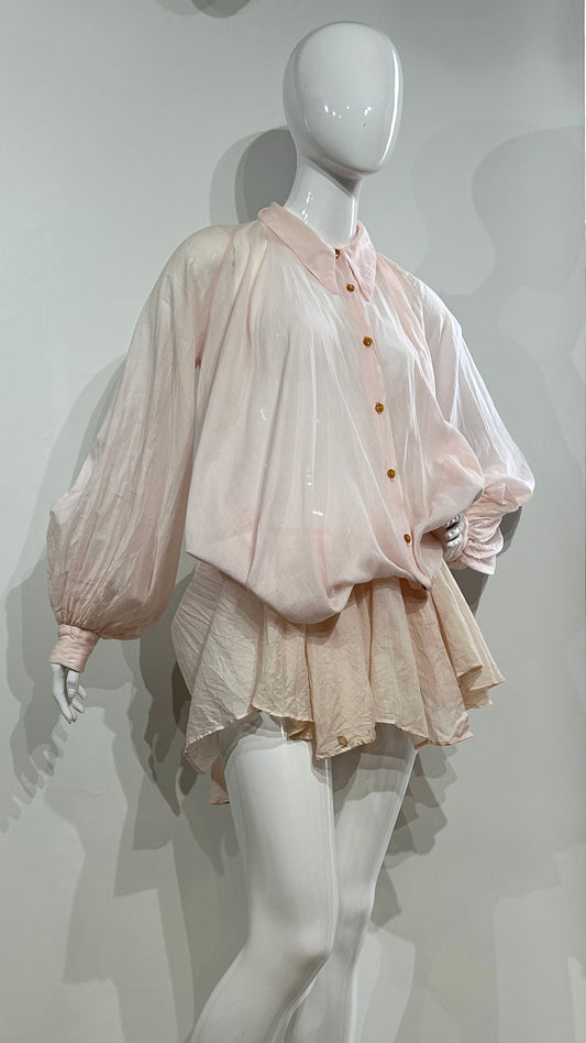 Vivienne Westwood S/S 1991 'Cut slash and pull' oversized blouse