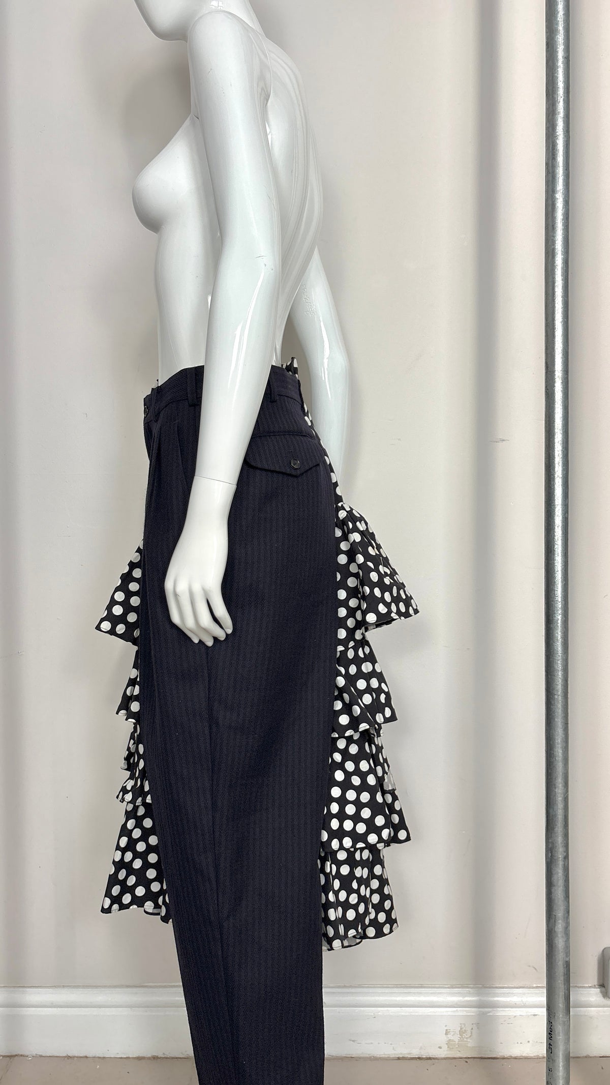 Comme des Garcons dual ruffle skirt and tailored trouser