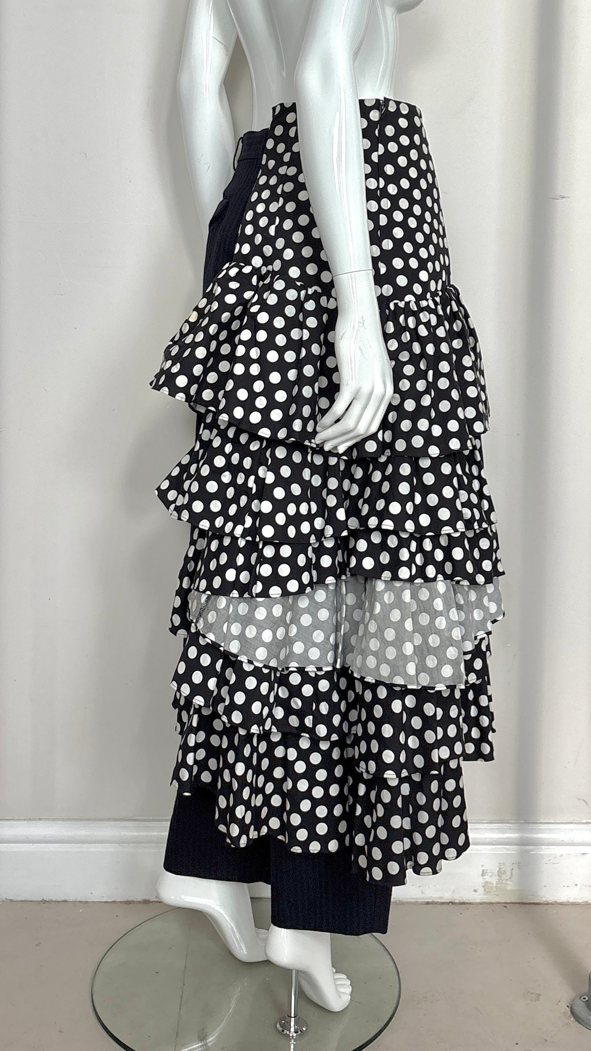 Comme des Garcons dual ruffle skirt and tailored trouser