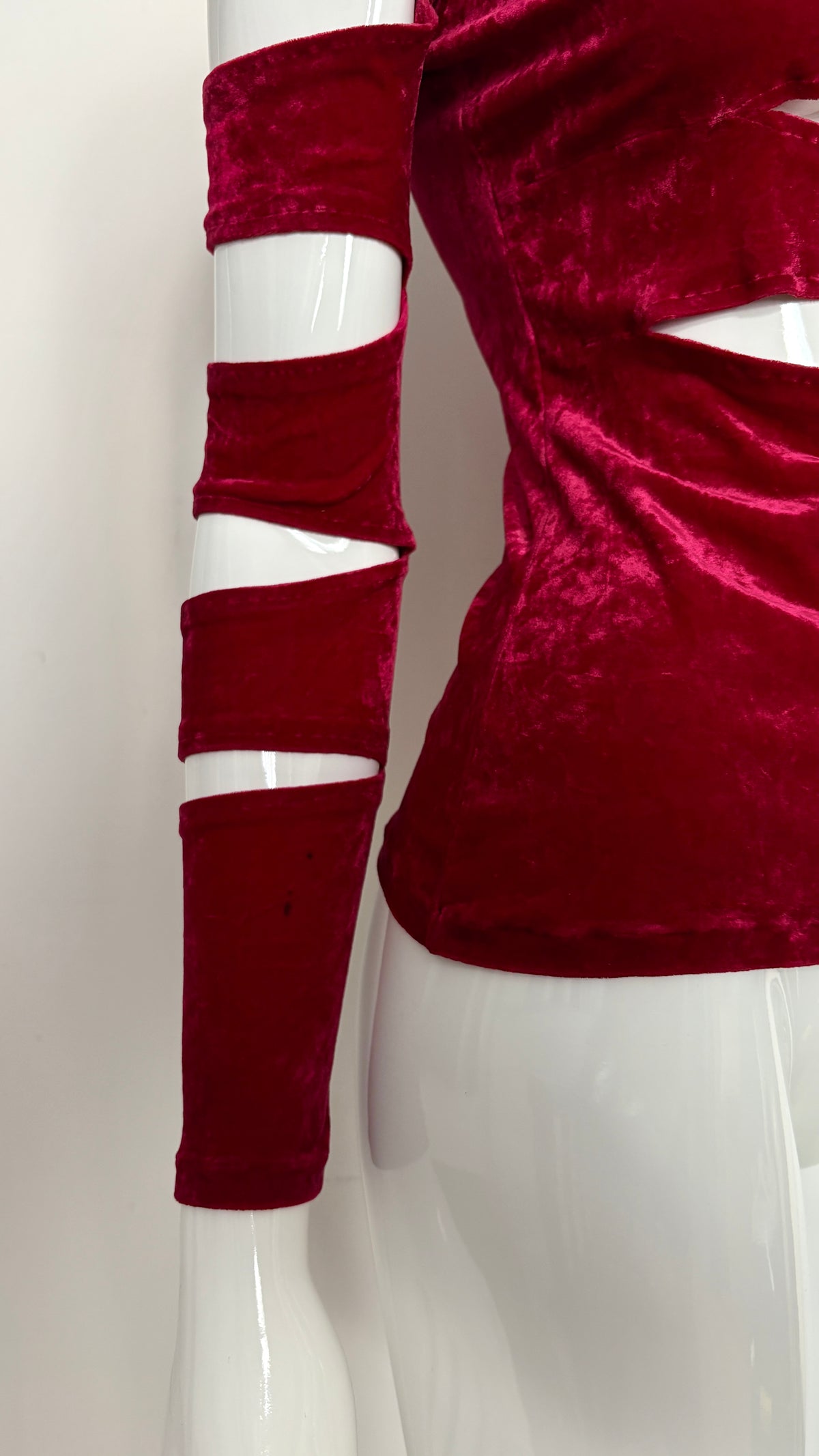 Pam Hogg slashed velvet top
