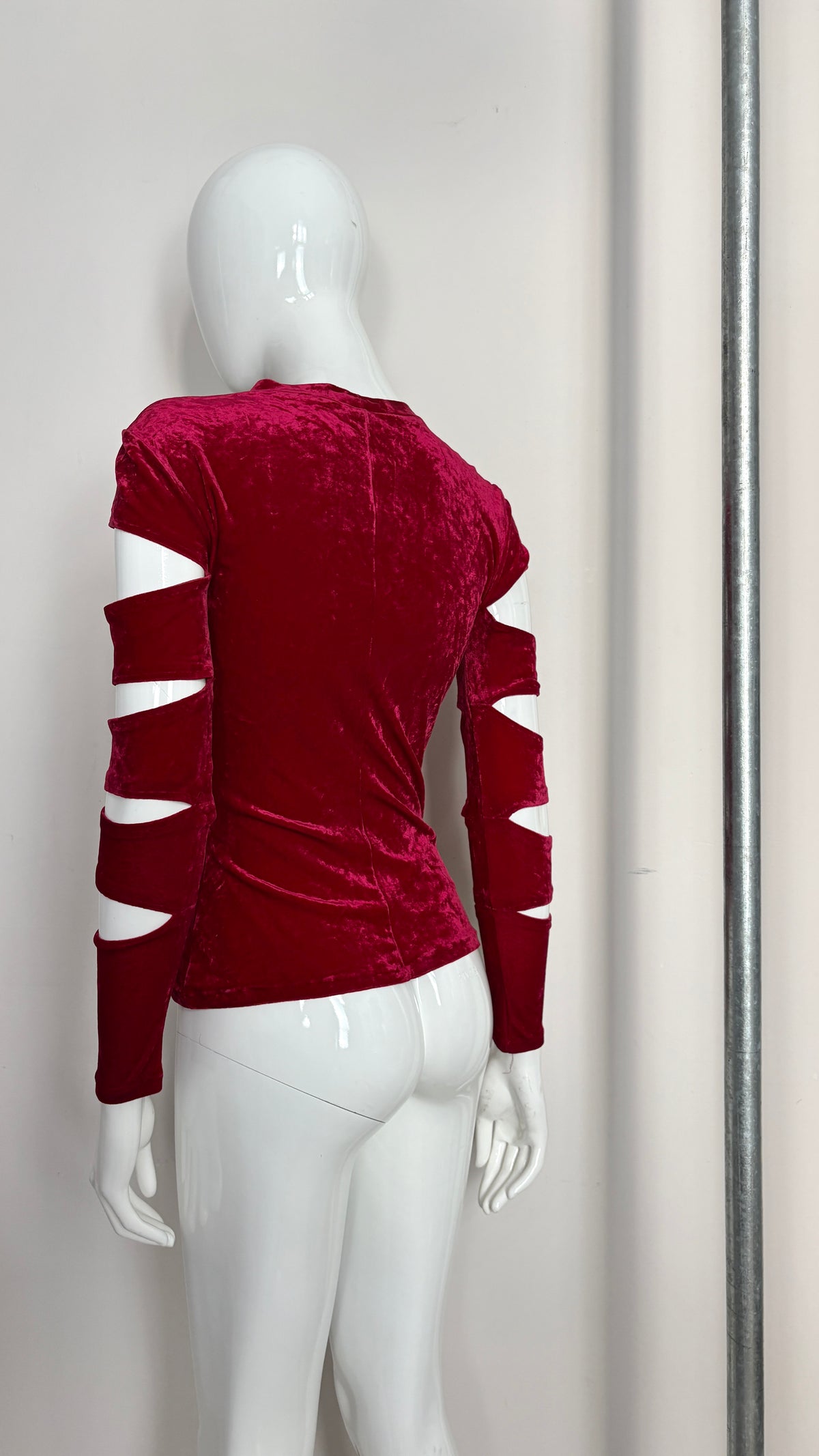 Pam Hogg slashed velvet top