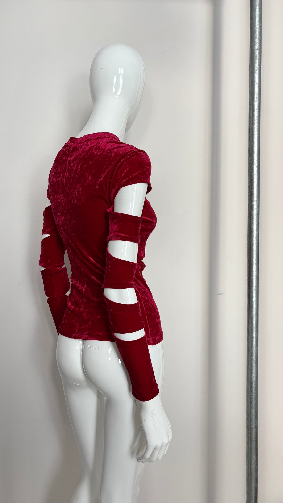 Pam Hogg slashed velvet top