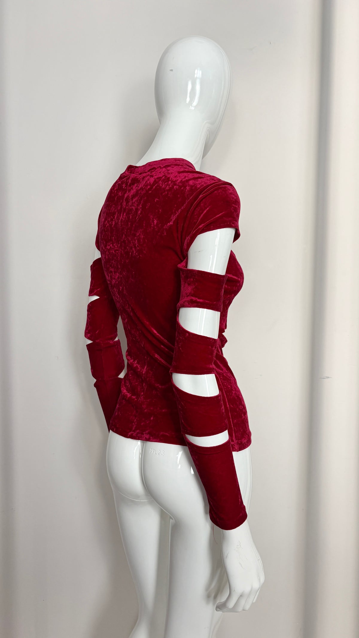 Pam Hogg slashed velvet top