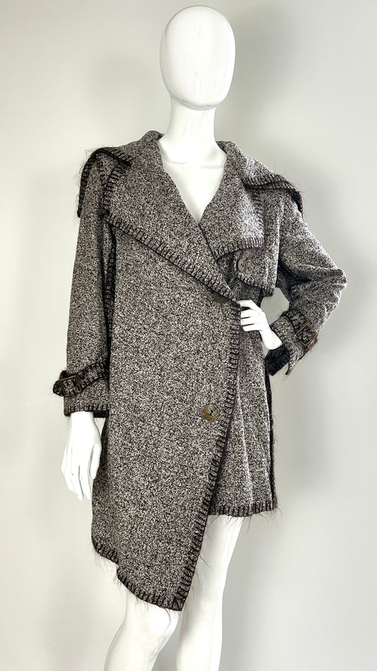 John Galliano trench coat with blanket stitching