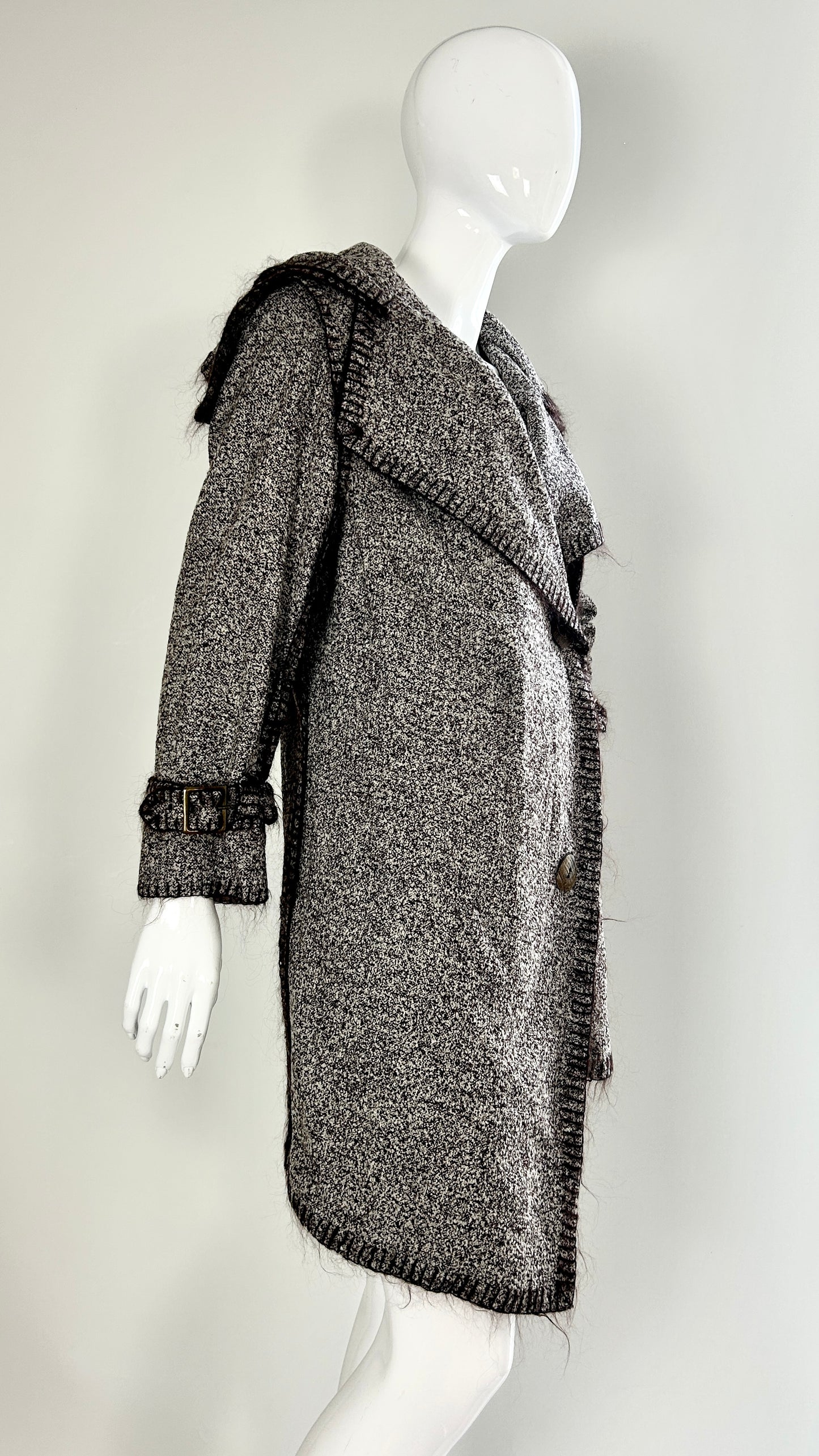 John Galliano trench coat with blanket stitching