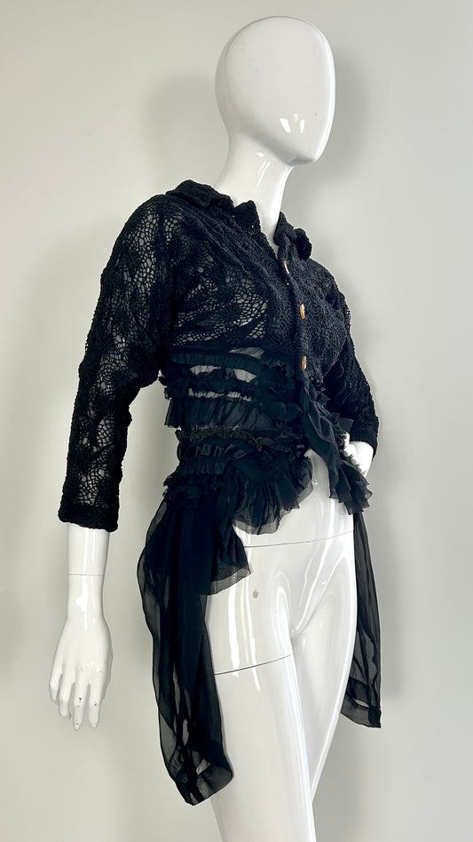 Comme des Garcons A/W 2005 double layer reversible jacket with frills
