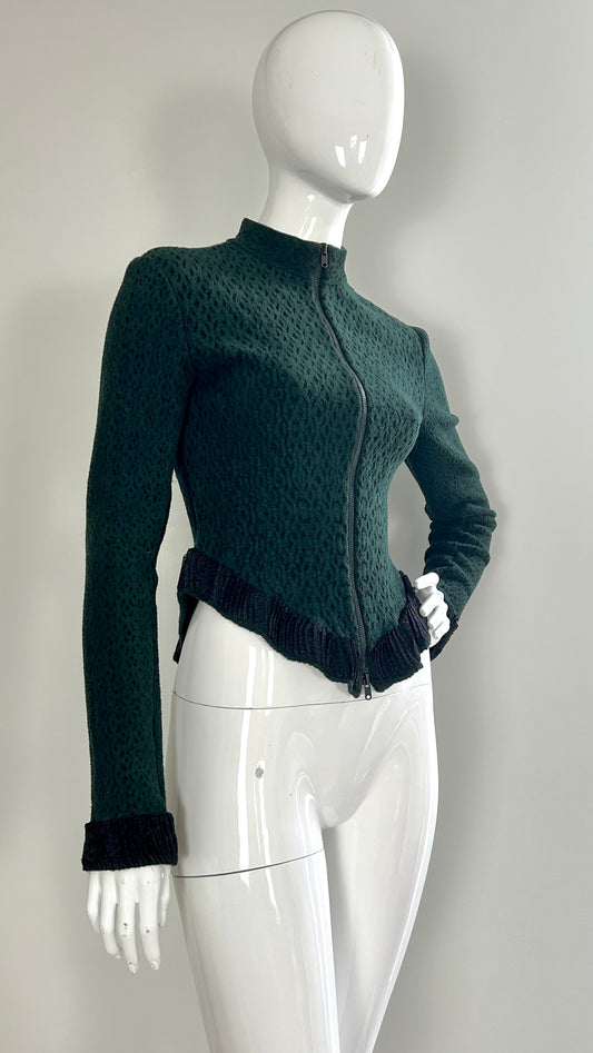 Alaïa green knit top