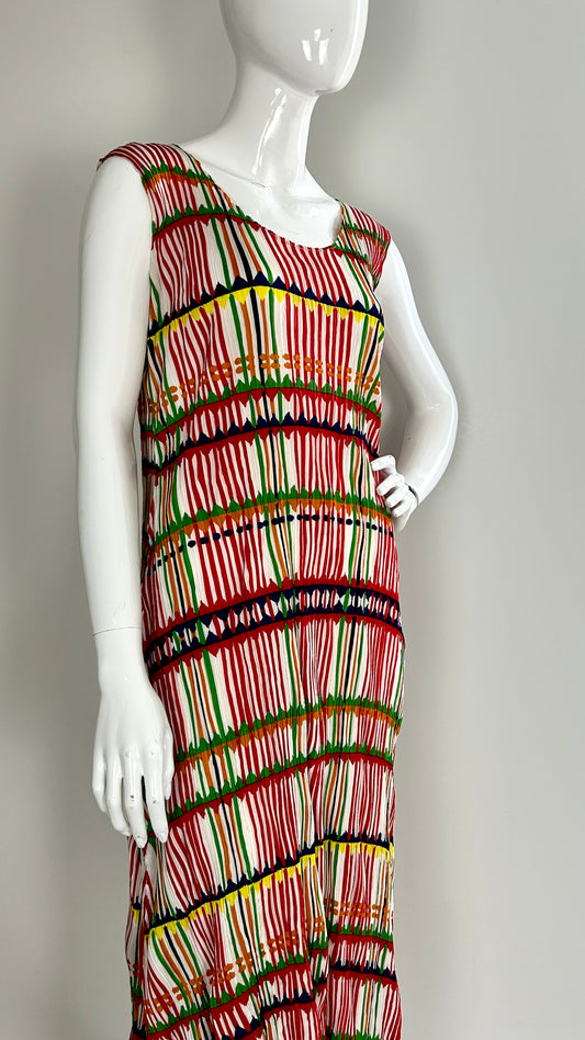 Issey Miyake pleats please abstract check dress