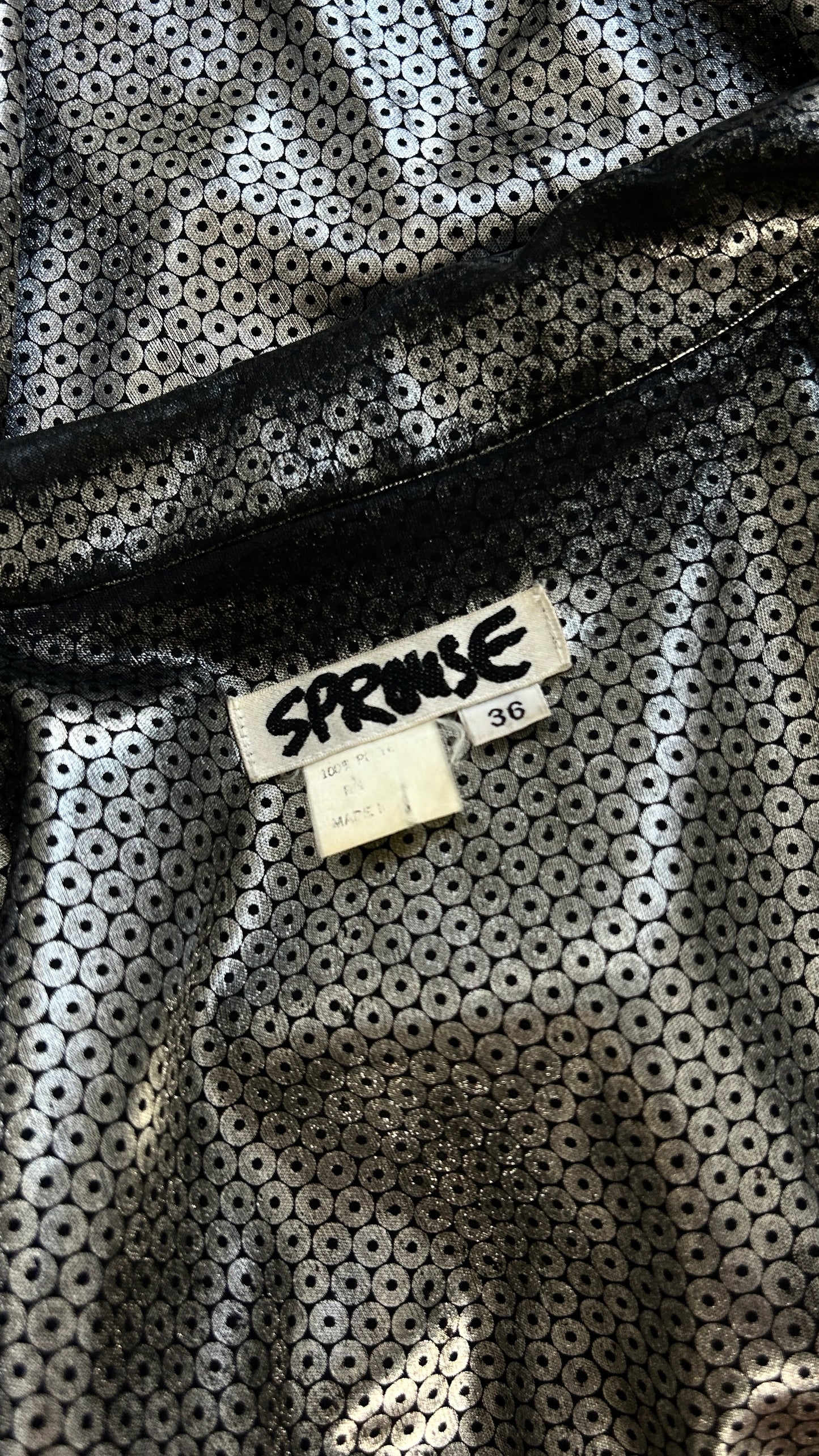 Stephen Sprouse trompe l'oeil sequin jacket