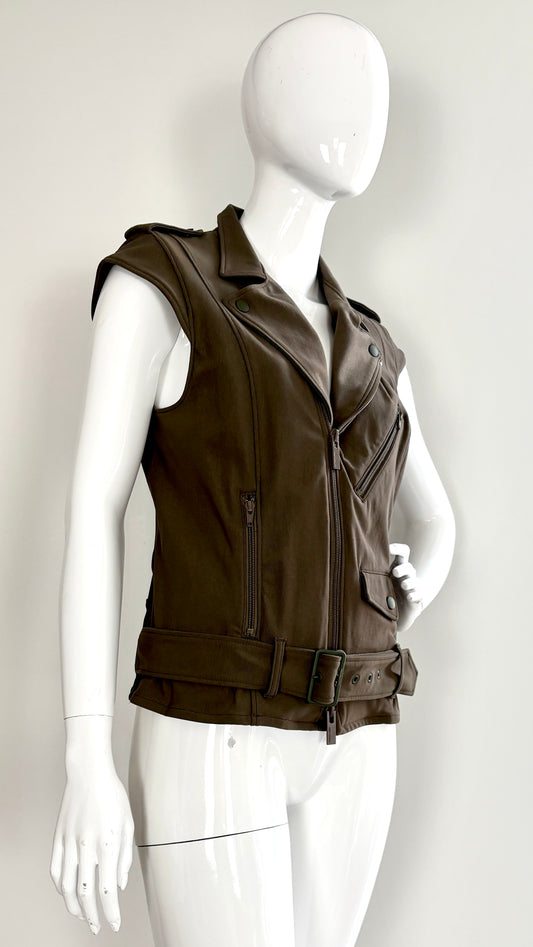 Issey Miyake sleeveless military style jacket