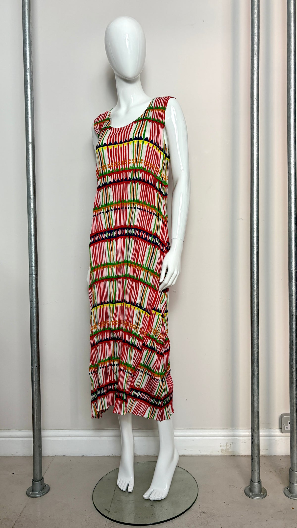 Issey Miyake Pleats Please S/S 2012 multicolour plaid dress