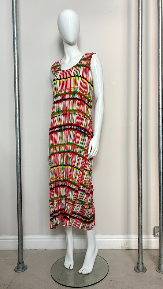 Issey Miyake Pleats Please S/S 2012 multicolour plaid dress
