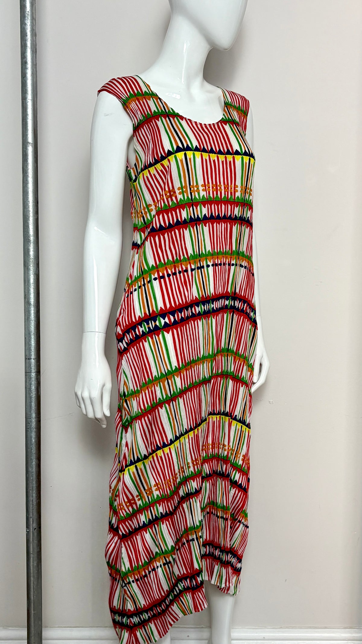 Issey Miyake Pleats Please S/S 2012 multicolour plaid dress