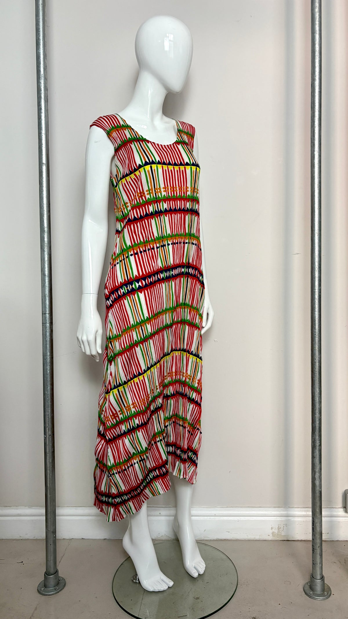 Issey Miyake Pleats Please S/S 2012 multicolour plaid dress