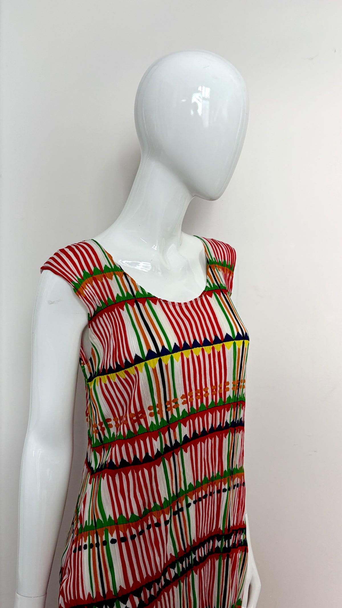 Issey Miyake Pleats Please S/S 2012 multicolour plaid dress