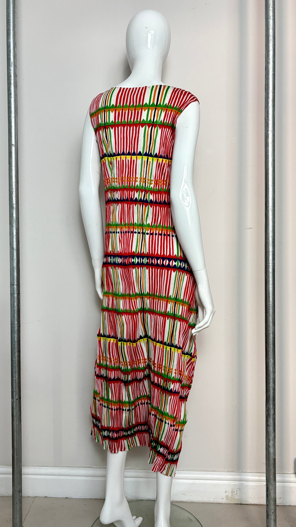 Issey Miyake Pleats Please S/S 2012 multicolour plaid dress