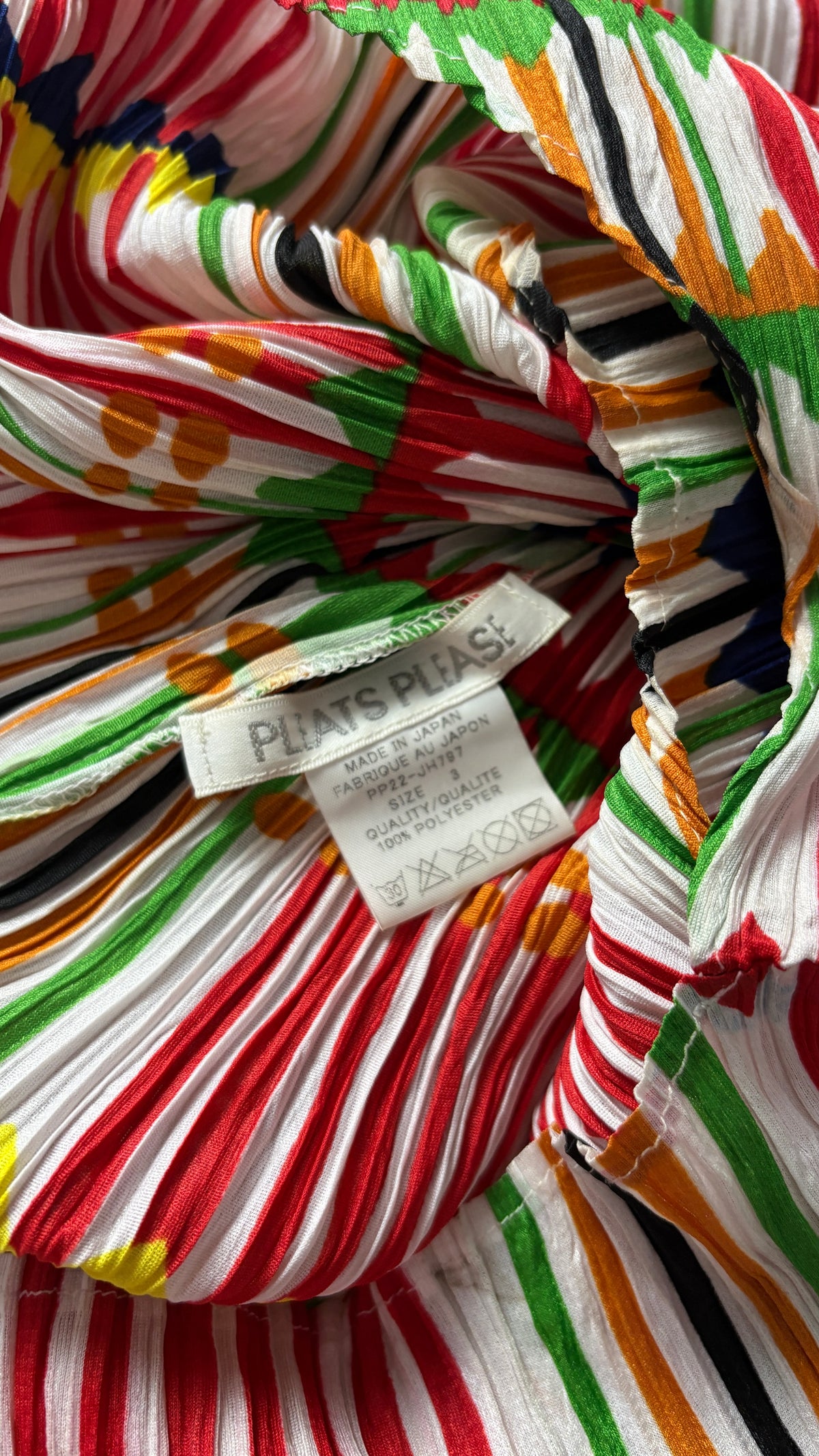 Issey Miyake Pleats Please S/S 2012 multicolour plaid dress