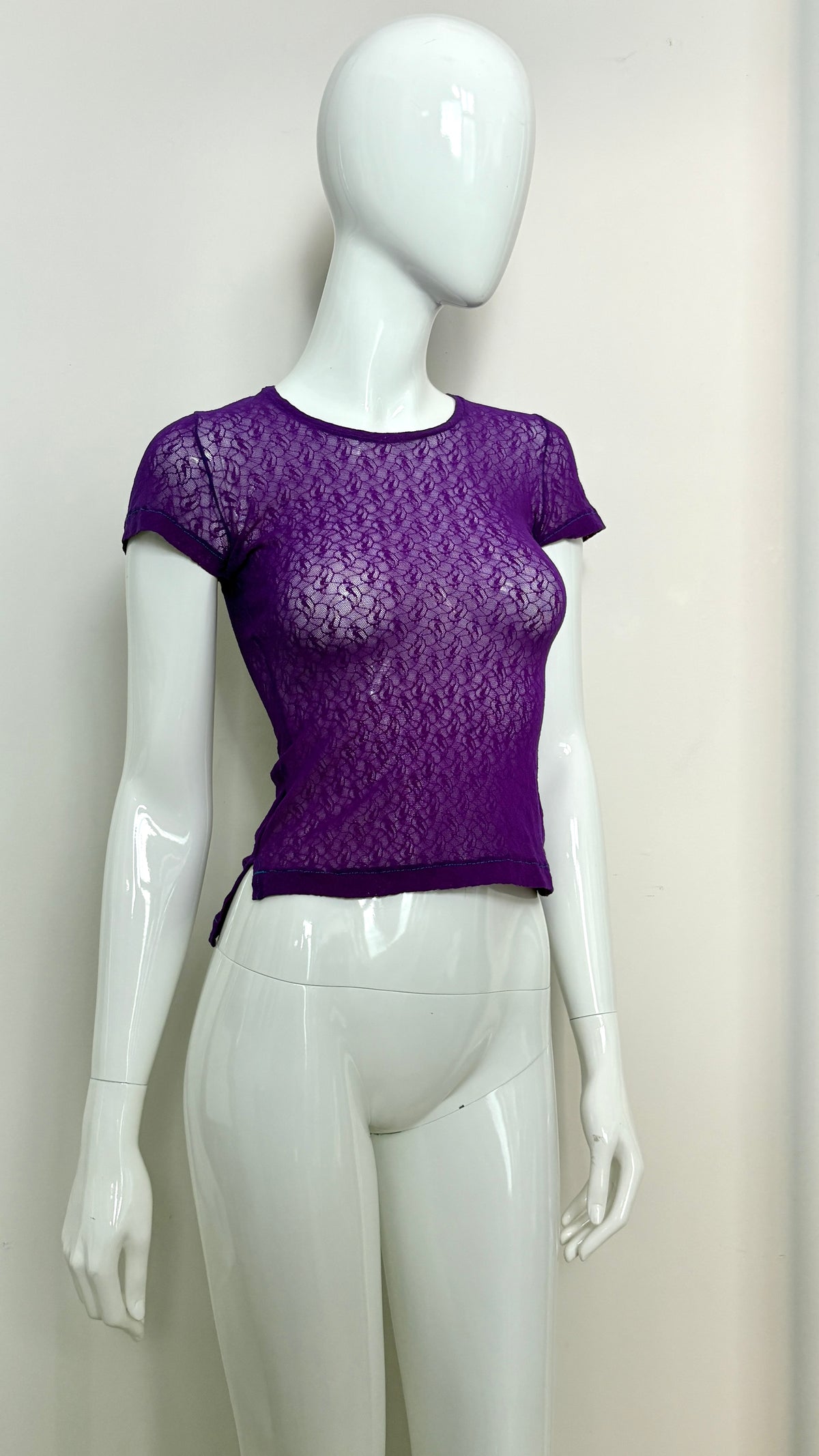 Vivienne Westwood S/S 1989 'civilizade' purple lace knit