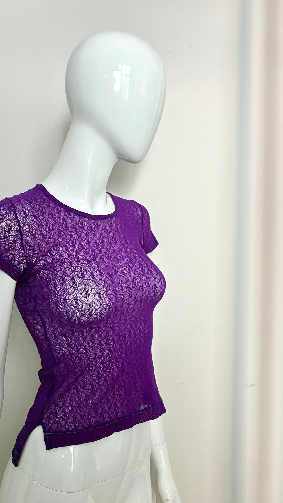 Vivienne Westwood S/S 1989 'civilizade' purple lace knit