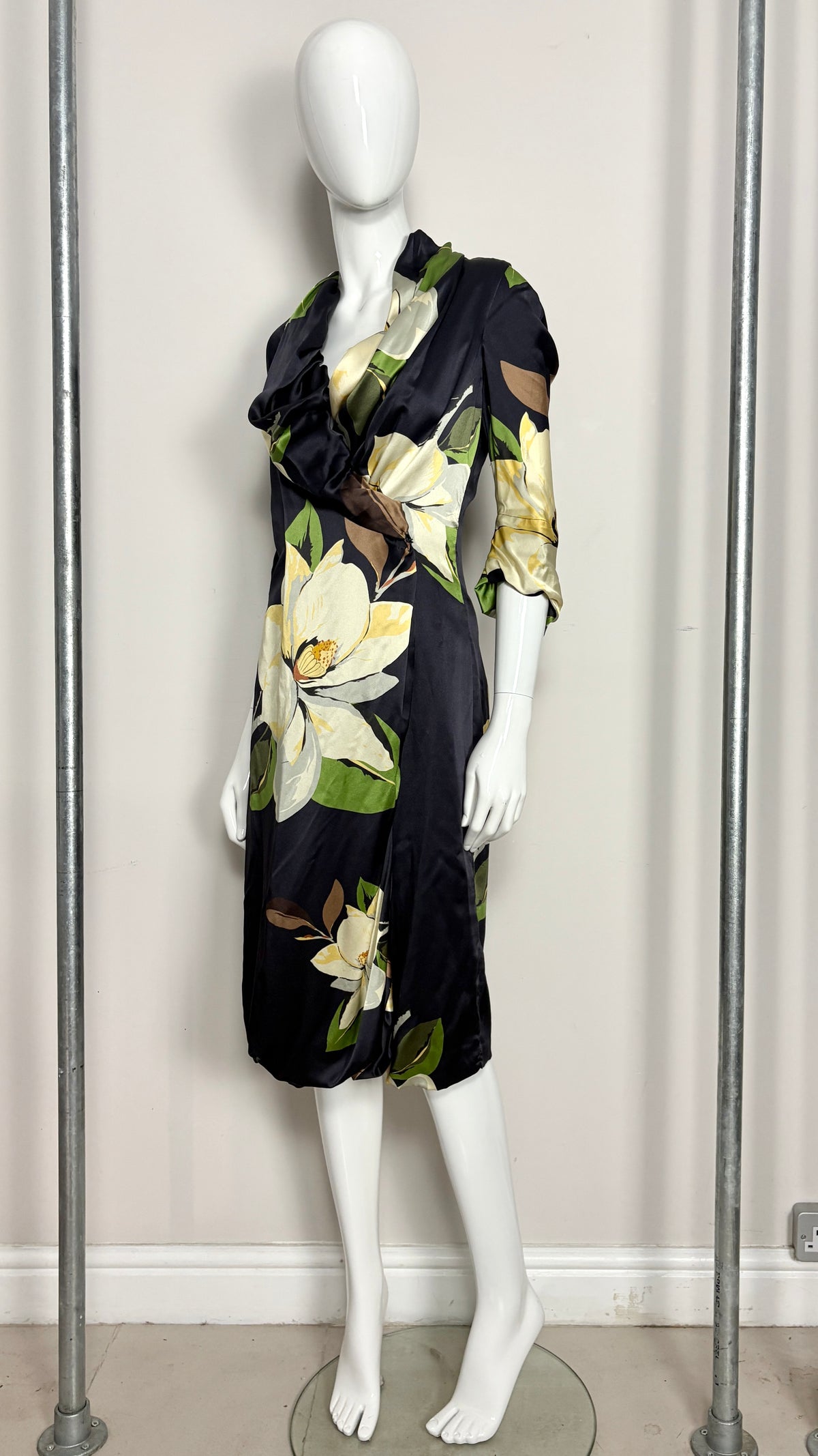 Vivienne Westwood A/W 2000 floral dress with gathered collar