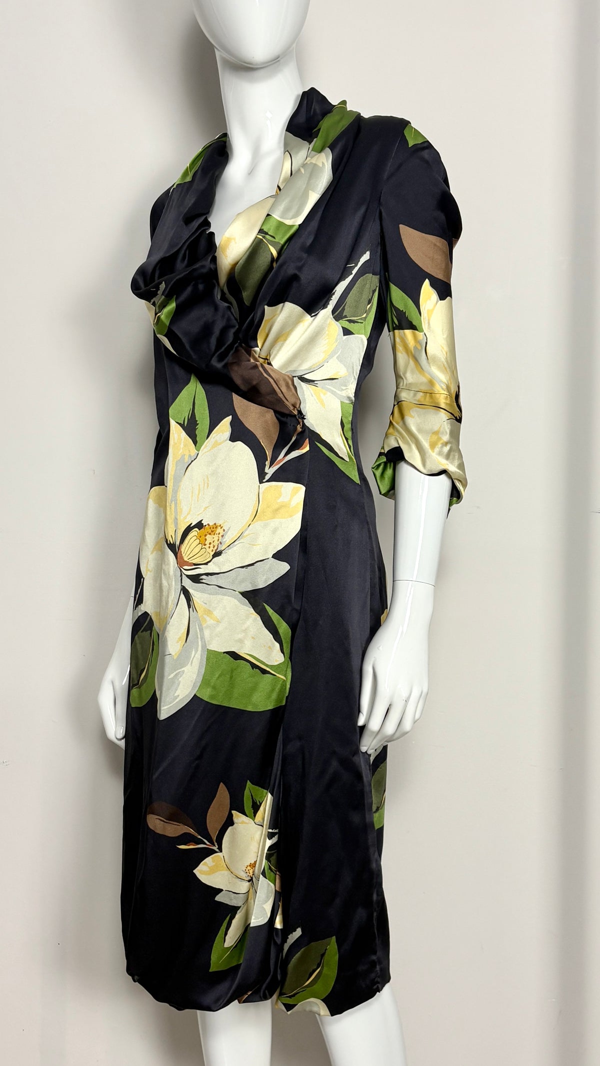 Vivienne Westwood A/W 2000 floral dress with gathered collar