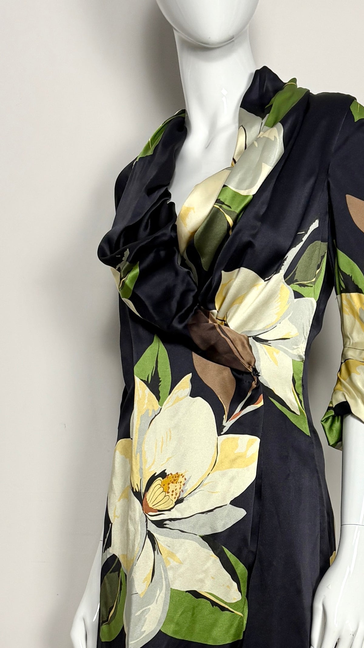 Vivienne Westwood A/W 2000 floral dress with gathered collar