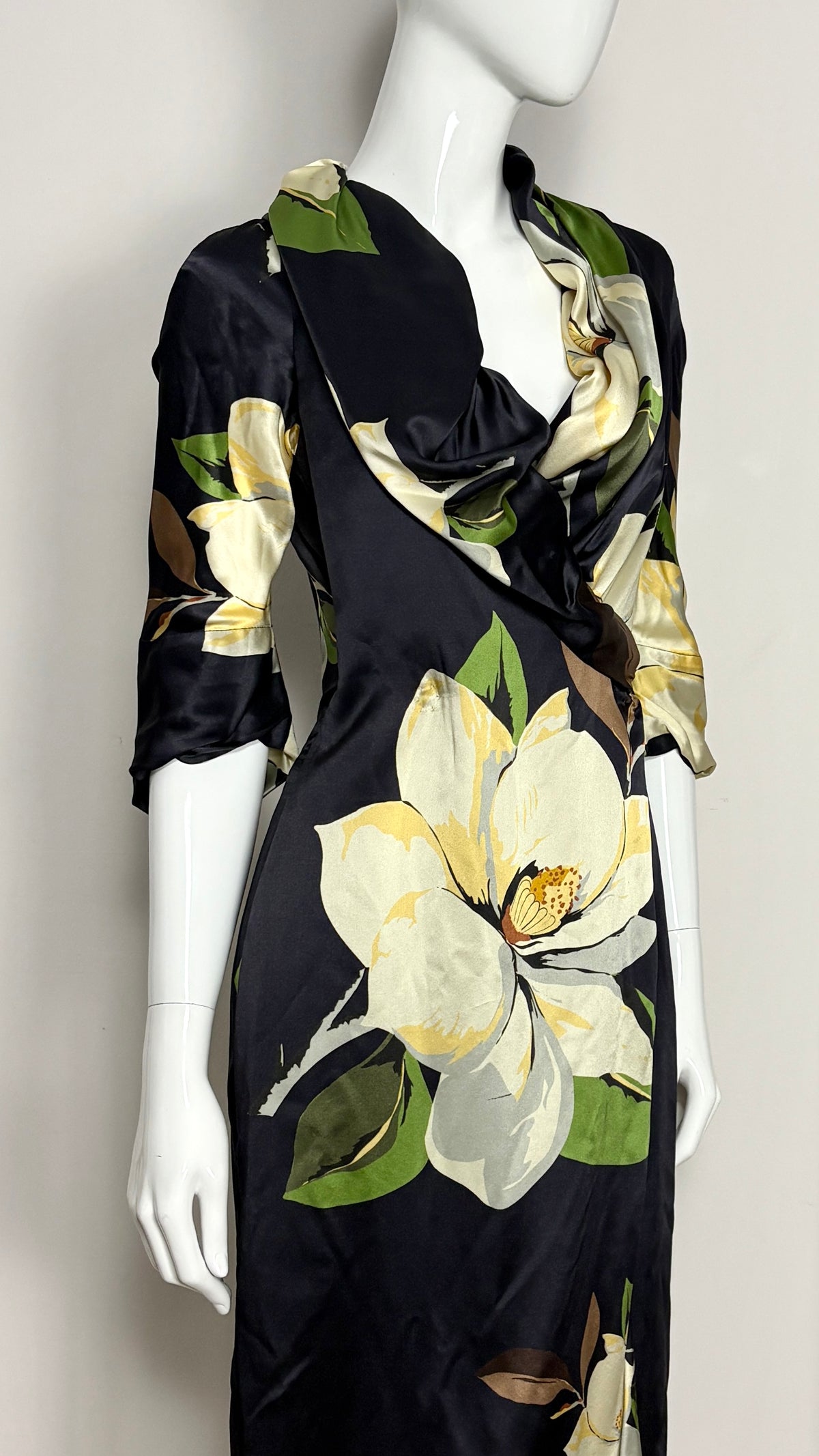 Vivienne Westwood A/W 2000 floral dress with gathered collar