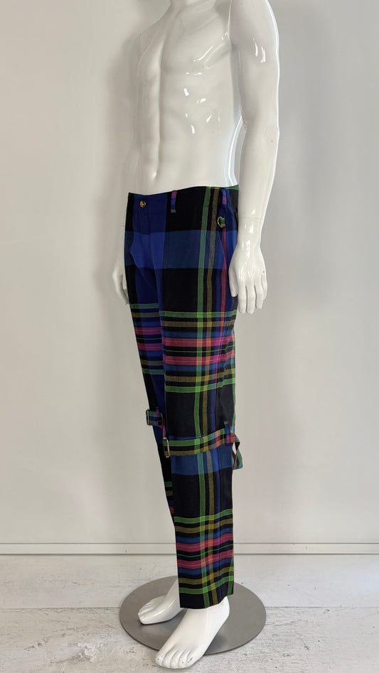 Vivienne Westwood metropolitan tartan bondage trousers