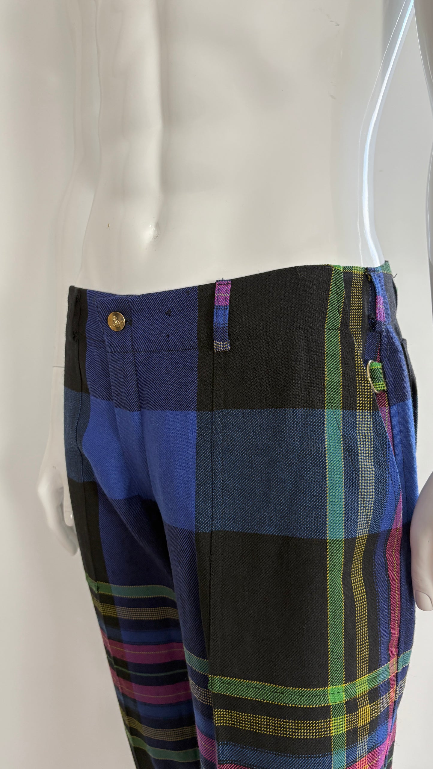Vivienne Westwood metropolitan tartan bondage trousers