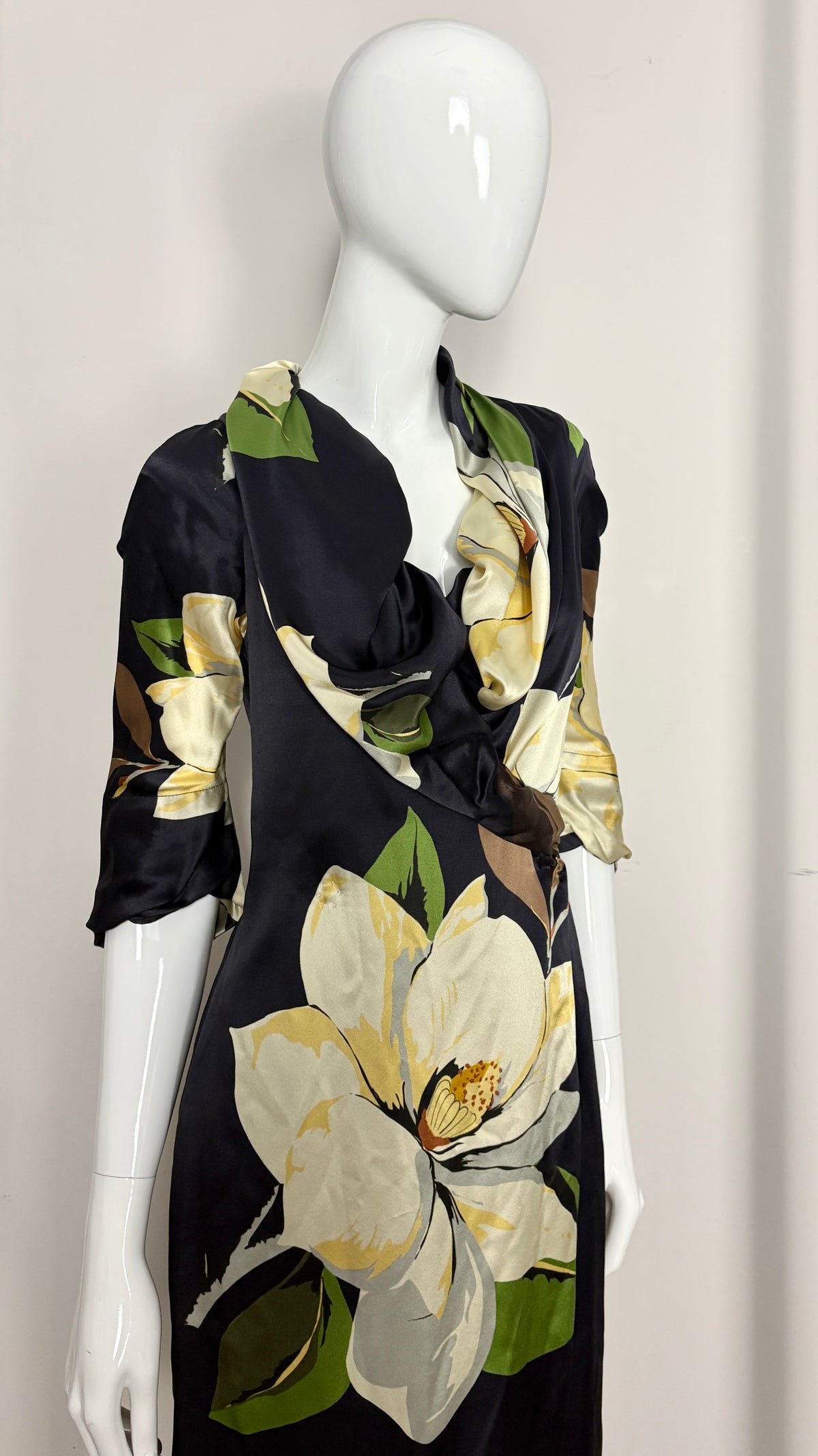 Vivienne Westwood A/W 2000 floral dress with gathered collar