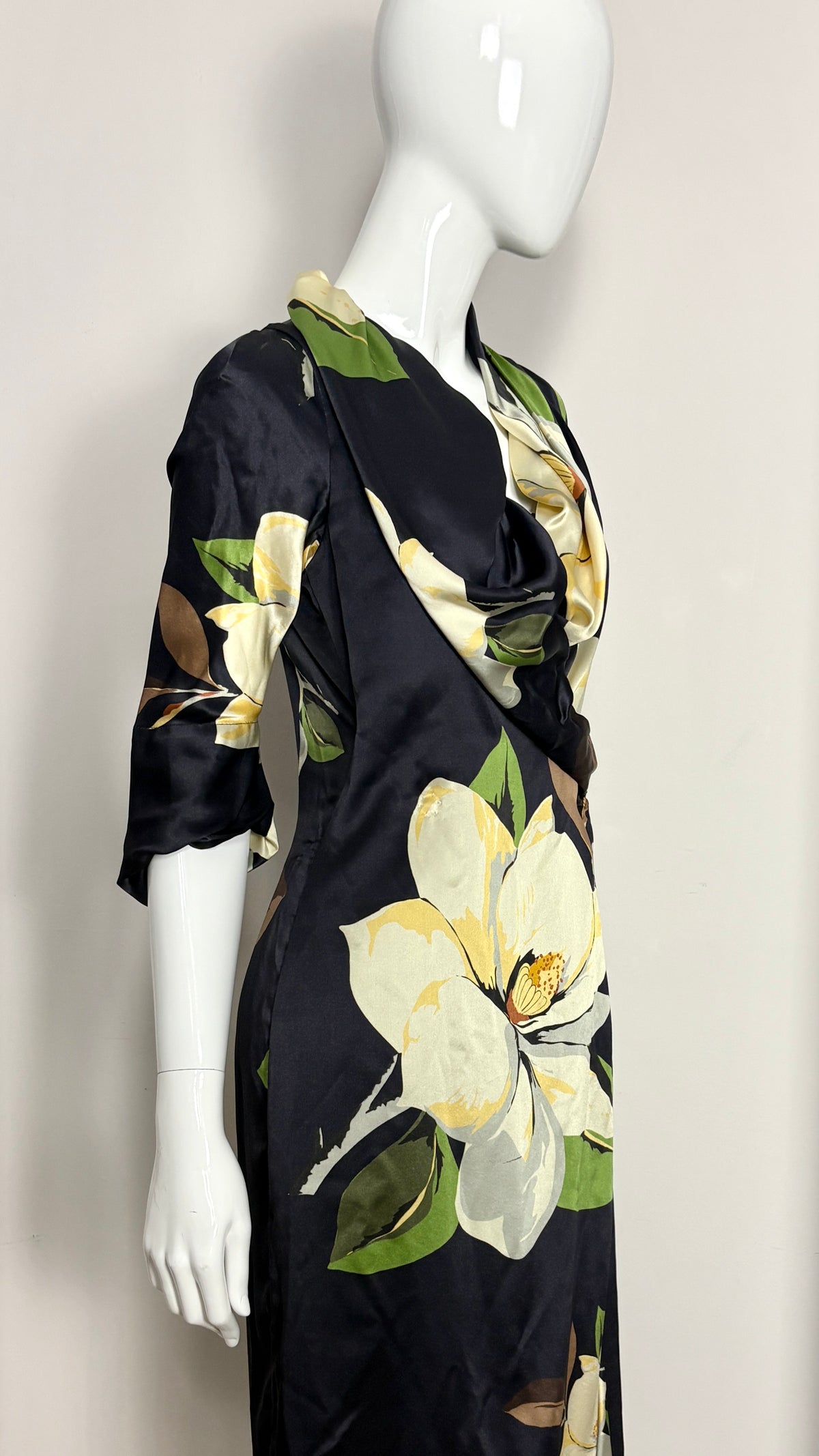 Vivienne Westwood A/W 2000 floral dress with gathered collar