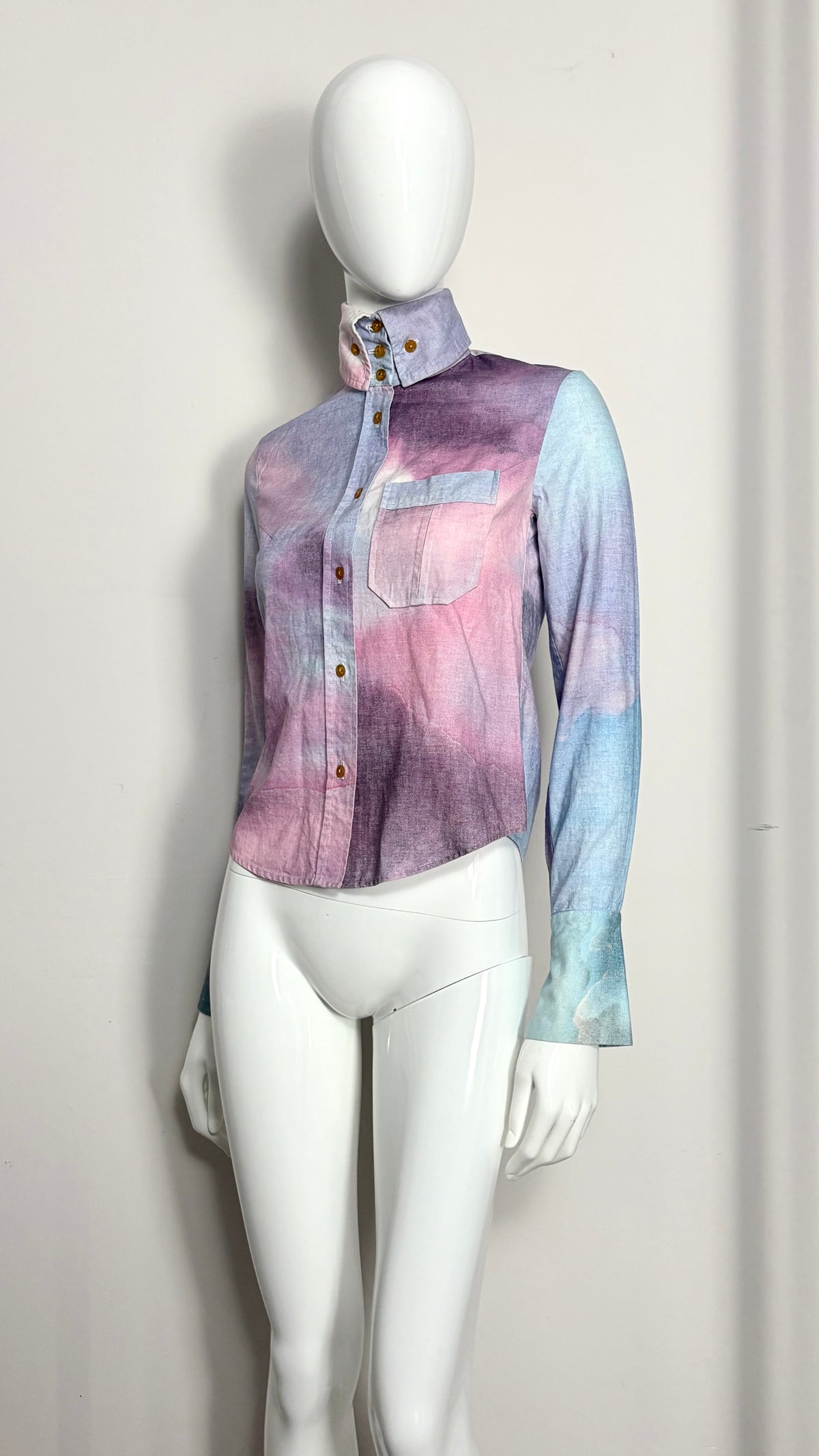 Vivienne Westwood A/W 1991/1992 'dressing up' Jean-Honoré Fragonard 'A Swarm of Cupids' print shirt