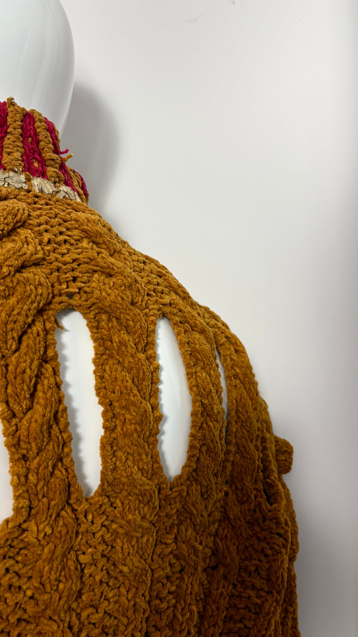 Vivienne Westwood S/S 1991 menswear cut and slash/pitti uomo chenille knitted slash jacket