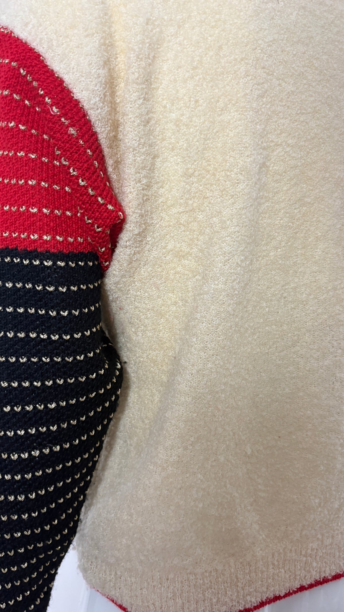 Kansai Yamamoto embroidered boucle knitted jumper