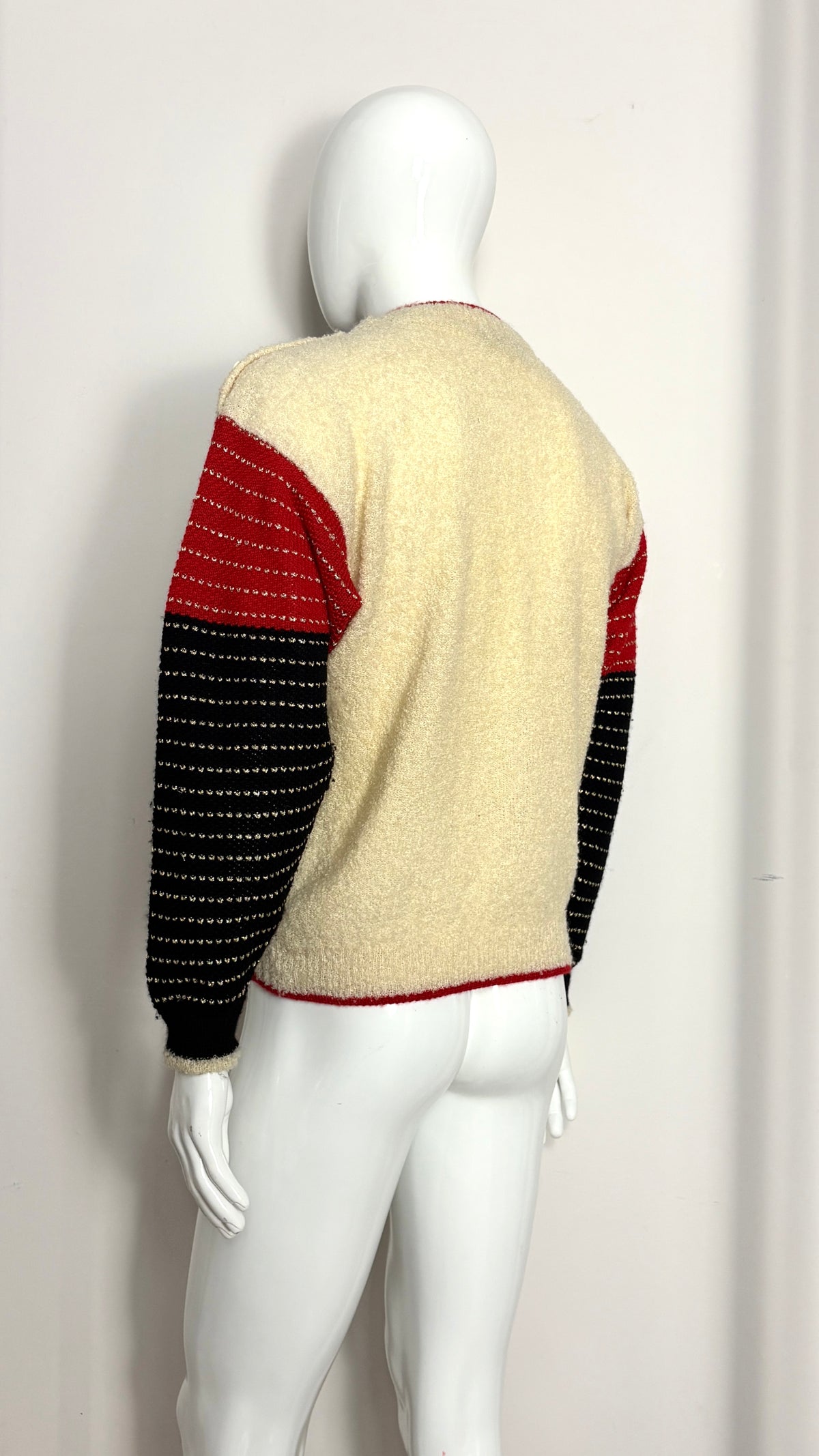 Kansai Yamamoto embroidered boucle knitted jumper