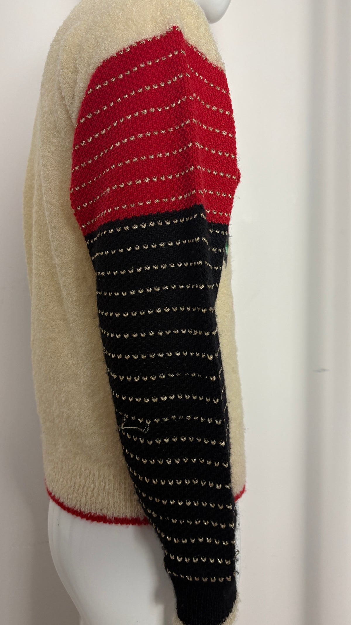 Kansai Yamamoto embroidered boucle knitted jumper