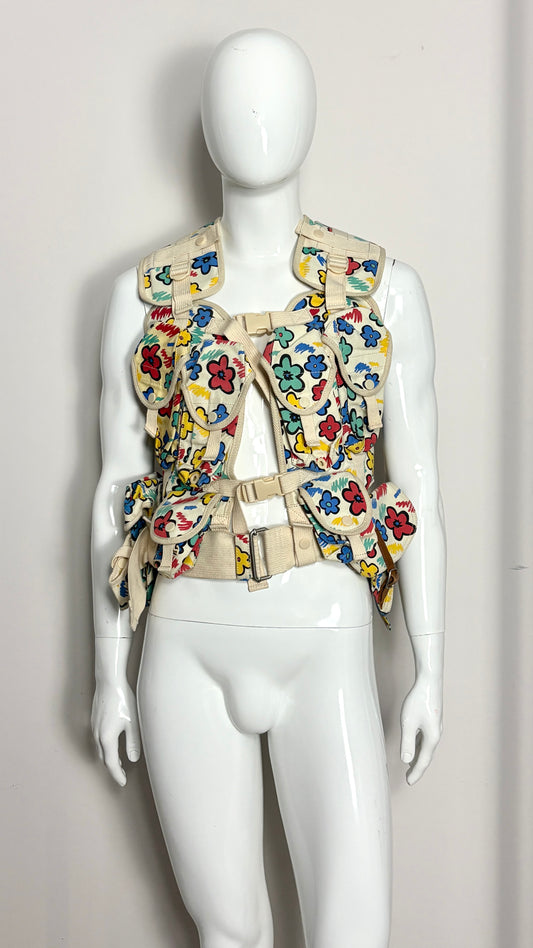 Bernhard Willhelm S/S 2003 floral utility vest